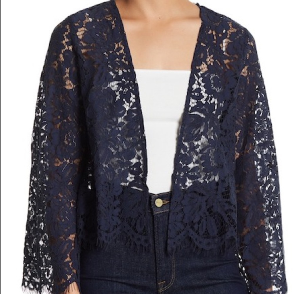 CHASER Brand - Lace Basics Bell-Sleeve Cardigan